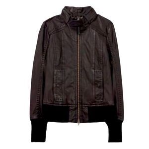 MACKAGE ARITZIA Black Elie Leather Moto Biker Jacket XS